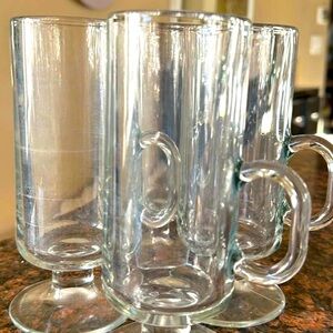 Crate & barrel coffee/cocktail glass stemmed cup/mug